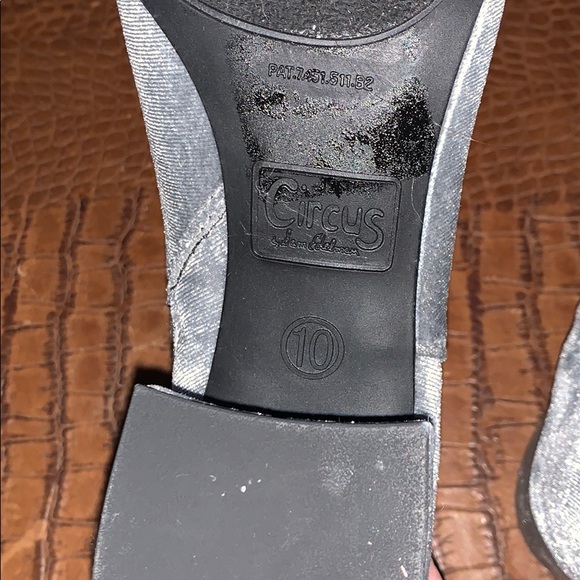 Sam Edelman Circus Gray Velvet Boots Size 10 - Picture 5 of 7